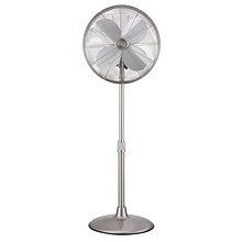 Good Housekeeping 3-Speed Oscillating Pedestal Fan, Brushed Nickle (92654-BN)