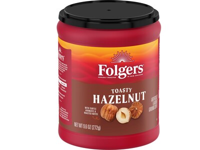 Folgers Toasty Hazelnut Ground Coffee, 9.6 oz. (2550011037)