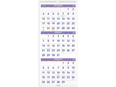 2024 AT-A-GLANCE 12 x 27 Three-Month Wall Calendar (PM11-28-24)