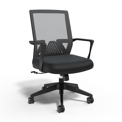 Staples Cartwright Ergonomic Fabric Swivel Task Chair, Black (ST62400)