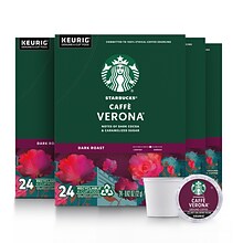 Starbucks Caffe Verona Coffee Keurig® K-Cup® Pods, Dark Roast, 96/Carton (SBK18998CT)