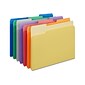 Quill Brand® File Folders, Assorted Tabs, 1/3-Cut, Letter Size, Assorted Colors, 100/Box (740913AD)