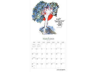 2024 Brush Dance Live with Intention 12" x 12" Monthly Wall Calendar (9781975469856)
