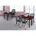 Regency Kee 72 x 24 Training Table- Mahogany/ Black