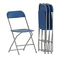 Flash Furniture Plastic Folding Chair, Blue, Set of 4 (4LEL3BLUE)