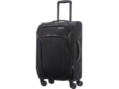 American Tourister 4 Kix 2.0 23.5 Carry-On Suitcase, 4-Wheeled Spinner, Black (142352-1041)