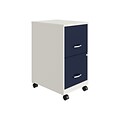 Space Solutions SOHO Smart File 2-Drawer Mobile Vertical File Cabinet, Letter Size, Lockable, Pearl