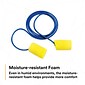 3M E-A-R Classic Earplugs, Corded, Poly Bag, 200 Pairs/Case (311-1101)