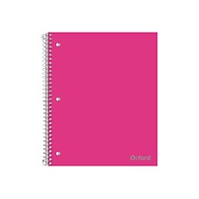 Oxford 1-Subject Plastic Notebooks, 9 x 11, College Ruled, 100 Sheets, Each (10590)