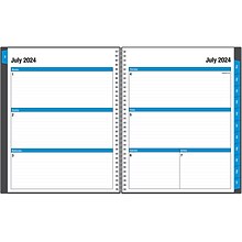 2024-2025 Blue Sky Collegiate 8.5 x 11 Academic Weekly & Monthly Planner, Plastic Cover, Gray (100