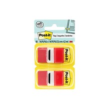 Post-it® Flags Value Pack, 1 x 1.7, Red, 50 Flags/Dispenser, 12 Dispensers/Box (680-RD12)