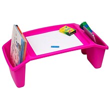 Mind Reader Sprout Collection 22.25 x 10.75 Plastic Kids Lap Desk, Pink (KIDLAP-PNK)