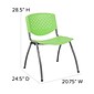 Flash Furniture HERCULES Series Plastic Stack Chair, Green (RUTF01AGN)