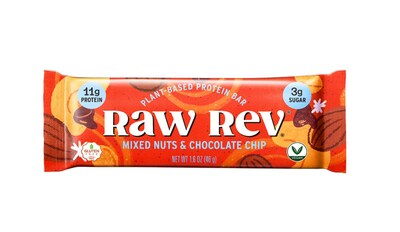 Raw Rev Gluten Free Mixed Nuts & Chocolate Chip Protein Bar, 1.6 oz., 12 Bars/Box (RR-S-CCSS-1)