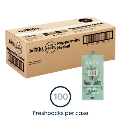 The Bright Tea Co. Peppermint Tea, Flavia Freshpack, 100/Carton (MDRB505)