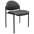 Boss® B9505 Series Fabric Stacking Chair Without Arms; Black