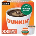 Dunkin Decaf Coffee Keurig® K-Cup® Pods, Medium Roast, 88/Carton (400846)