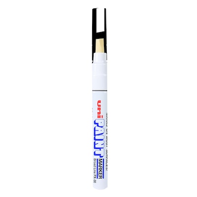 uni PAINT PX-30 Oil-Based Paint Marker, Broad Line, White (63743)