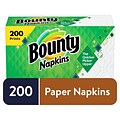 Bounty Quilted Napkin, 1-ply, White, 200 Napkins/Pack (34885.)