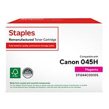 Staples Remanufactured Magenta High Yield Toner Cartridge Replacement for Canon 045H (TR1244C001DS/S
