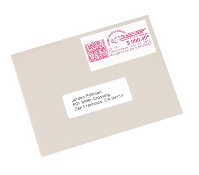 Avery Postage Meter Labels, 1-1/2" x 2-3/4", White, 4 Labels/Sheet, 40 Sheets/Pack, 160 Labels/Pack (5288)