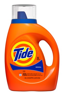 Tide HE Liquid Laundry Detergent, Original Scent, 32 Loads, 42 fl oz. 6/Carton (12117)
