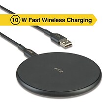 NXT Technologies™ Qi Wireless Charger with USB-C Cable, Black (NX60454)