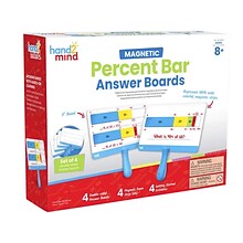 hand2mind Magnetic Percent Bar Answer Board, 4/Set (92433)