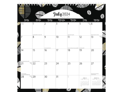 2024-2025 Plato Pen & Ink 12 x 12 Academic & Calendar Monthly Desk or Wall Calendar (9781975480394