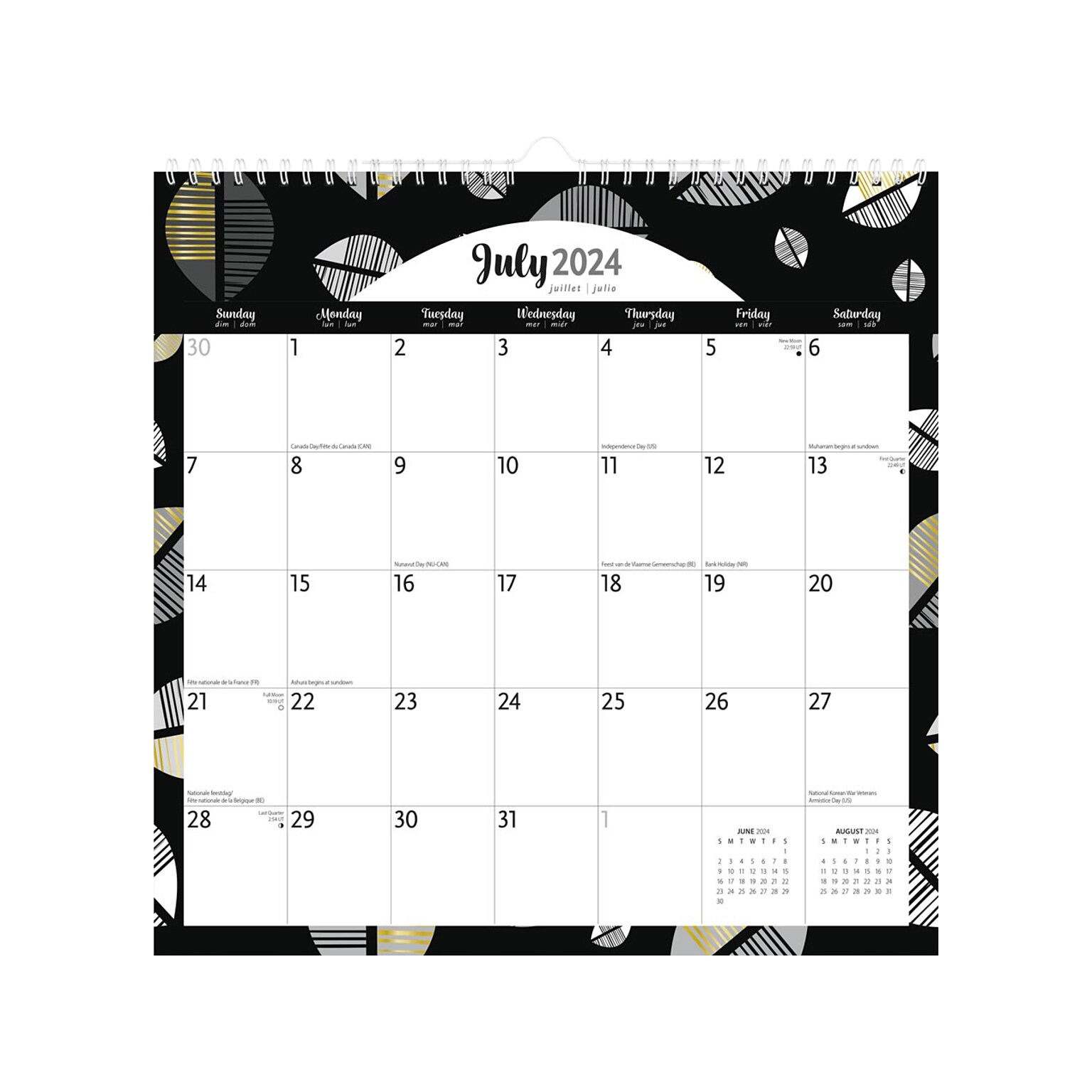 2024-2025 Plato Pen & Ink 12 x 12 Academic & Calendar Monthly Desk or Wall Calendar (9781975480394)