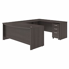 Bush Business Furniture Studio C 72W U Shaped Desk with Mobile File Cabinet, Storm Gray (STC004SG)