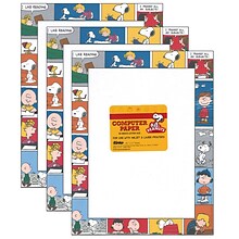 Eureka Peanuts Comic Blocks Computer Paper, 50 Sheets Per Pack, 3 Packs (EU-812112-3)