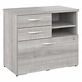 Bush Business Furniture Studio A 26 Office Storage Cabinet with 2 Shelves and Drawers, Platinum Gra