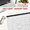 2024-2025 Staples 18 x 11 Academic Monthly Desk Pad Calendar, Black (ST17004-23)