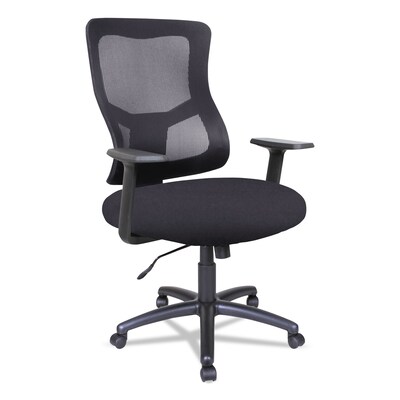 Alera® Elusion® II Series Fixed Arm Ergonomic Fabric Swivel Computer and Desk Chair, Black (ALEELT42