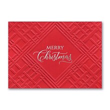 Custom Scarlet Christmas Cards, with Envelopes, 7 7/8 x 5 5/8  Holiday Card, 25 Cards per Set