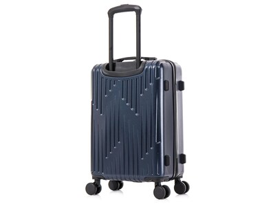 InUSA Drip 22.44" Hardside Carry-On Suitcase, 4-Wheeled Spinner, Blue (IUDRI00S-BLU)