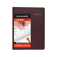 2024 AT-A-GLANCE 8.25 x 11 Weekly Appointment Book, Winestone (70-950-50-24)