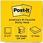 Post-it Pop-up Notes, 3" x 3", Poptimistic Collection, 100 Sheet/Pad, 12 Pads/Pack (R33012AN)