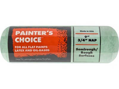 Wooster Brush Painter's Choice Paint Roller Cover, 9"L, 0.75" Nap, Dozen (00R3390090)