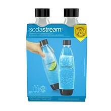 SodaStream Carbonating Bottle Twin Pack, Clear/Black (1042221010)