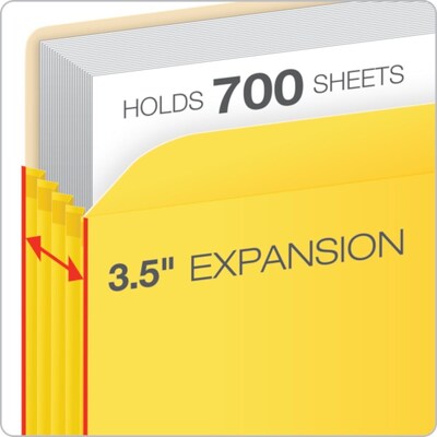 Pendaflex Expanding Colored File Pockets, Letter, 8 1/2"H x 11"W, 3 1/2" Expansion, 1/Ea