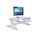 Rocelco 32W 5-17H Adjustable Standing Desk Converter, White (R ADRW)