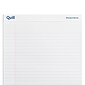 Quill Brand® Standard Series Legal Pad, 8-1/2" x 11", Wide Ruled, White, 50 Sheets/Pad, 12 Pads/Pack (742328)