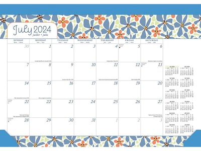 2024-2025 Plato Spring Awakening 14 x 10 Academic & Calendar Monthly Desk Pad Calendar (9781975480