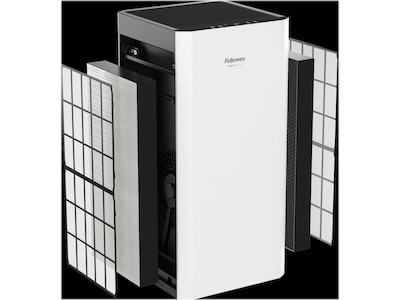Fellowes AeraMax SV True HEPA Tower Air Purifier, 4-Speed, White/Black (9794501)