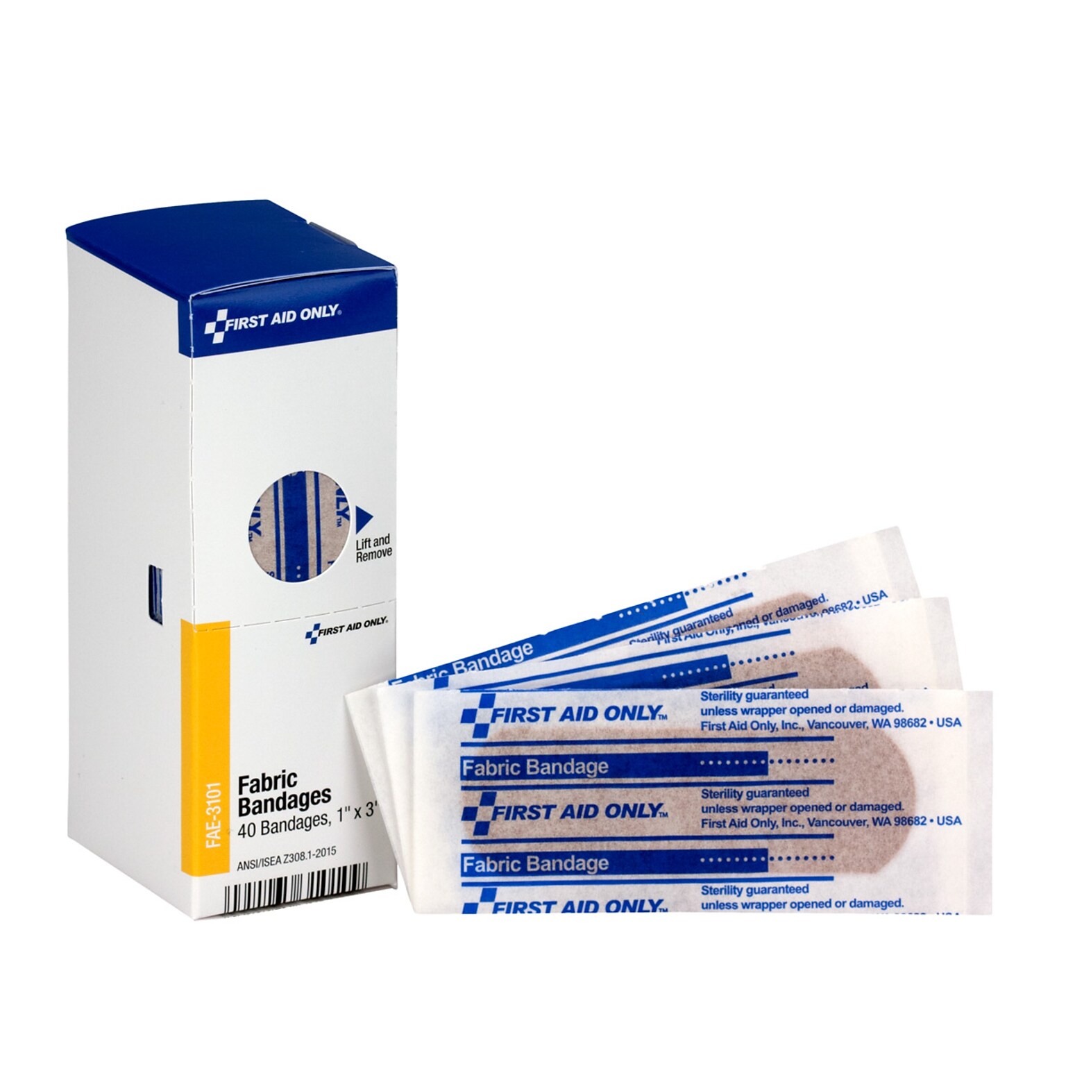 SmartCompliance 1 x 3 Fabric Adhesive Bandages, 40/Box (FAE-3101)