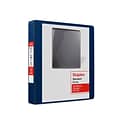 Staples® Standard 1-1/2 3 Ring View Binder with D-Rings, Blue (26439-CC)