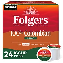 Folgers Colombian Decaf Coffee Keurig® K-Cup® Pods, Medium Roast, 24/Box (5000053359)