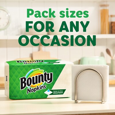 Bounty Quilted Napkin, 1-ply, White, 200 Napkins/Pack (34885.)